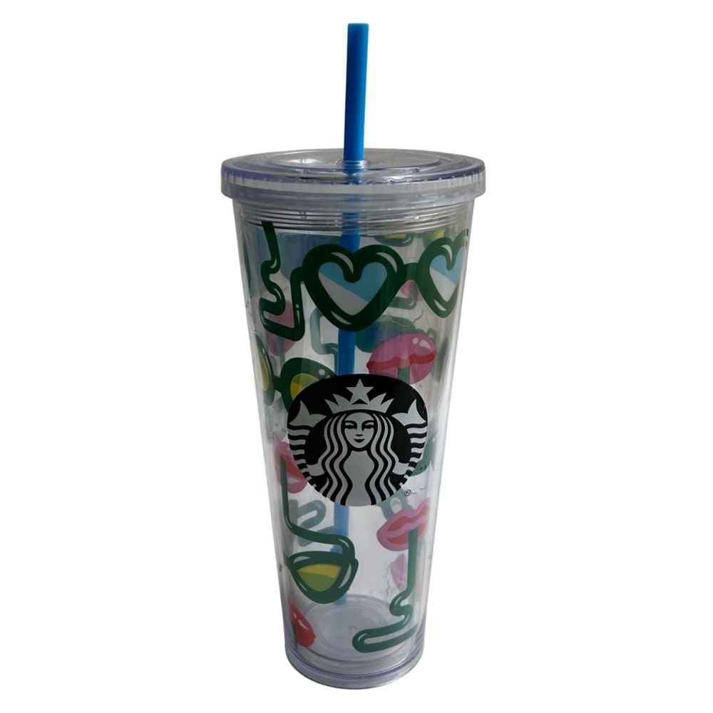 Starbucks 2014 Crazy Straw Lips Venti 24 oz Tumbler